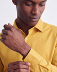 Stretch Must Have Solid Dress Shirt - Gold
