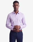 Stretch Must Have Solid Dress Shirt - Lilac
