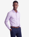 Stretch Must Have Solid Dress Shirt - Lilac