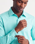 Stretch Must Have Solid Dress Shirt - Mint