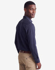 Stretch Must Have Solid Dress Shirt - Navy