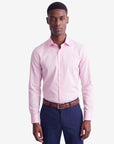 Stretch Must Have Solid Dress Shirt - Pink