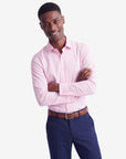 Stretch Must Have Solid Dress Shirt - Pink
