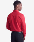 Stretch Must Have Solid Dress Shirt - Red