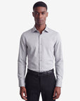 Stretch Must Have Solid Dress Shirt - Silver