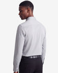 Stretch Must Have Solid Dress Shirt - Silver