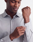 Stretch Must Have Solid Dress Shirt - Silver