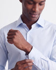 Stretch Must Have Solid Dress Shirt - Sky