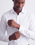 Stretch Must Have Solid Dress Shirt - White