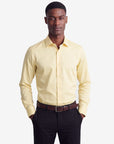 Stretch Must Have Solid Dress Shirt - Yellow