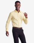 Stretch Must Have Solid Dress Shirt - Yellow