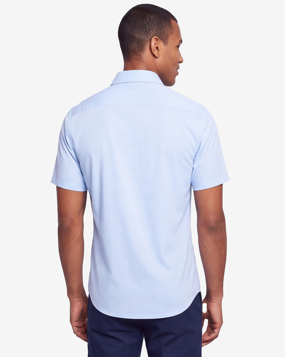 Solid Stretch Short Sleeve Shirt - Sky Blue