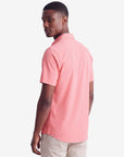 Solid Stretch Short Sleeve Shirt - Salmon