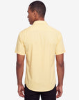 Solid Stretch Short Sleeve Shirt - Yellow