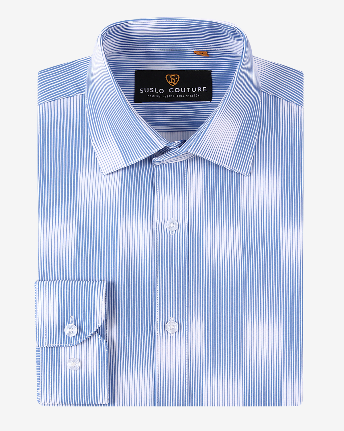 Blue &amp; White Fine Pinstripe Dress Shirt
