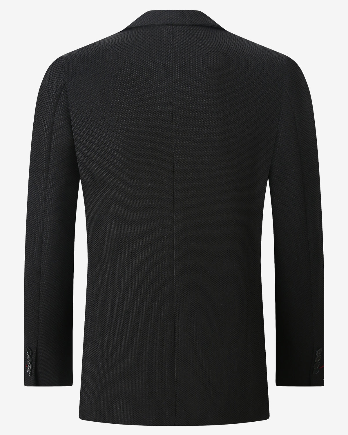 Waffle Textured Blazer - Black