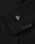 Waffle Textured Blazer - Black