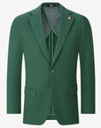 Waffle Textured Blazer - Green