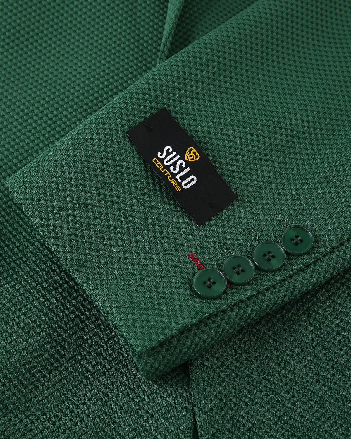 Waffle Textured Blazer - Green