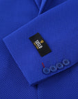 Waffle Textured Blazer - Royal Blue
