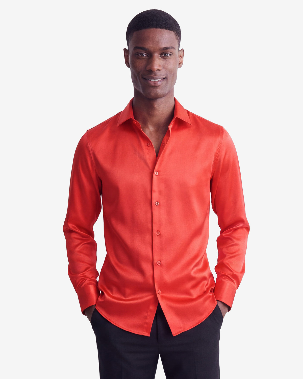 Satin Collared - Red