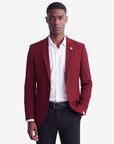 Sateen Blazer - Burgundy
