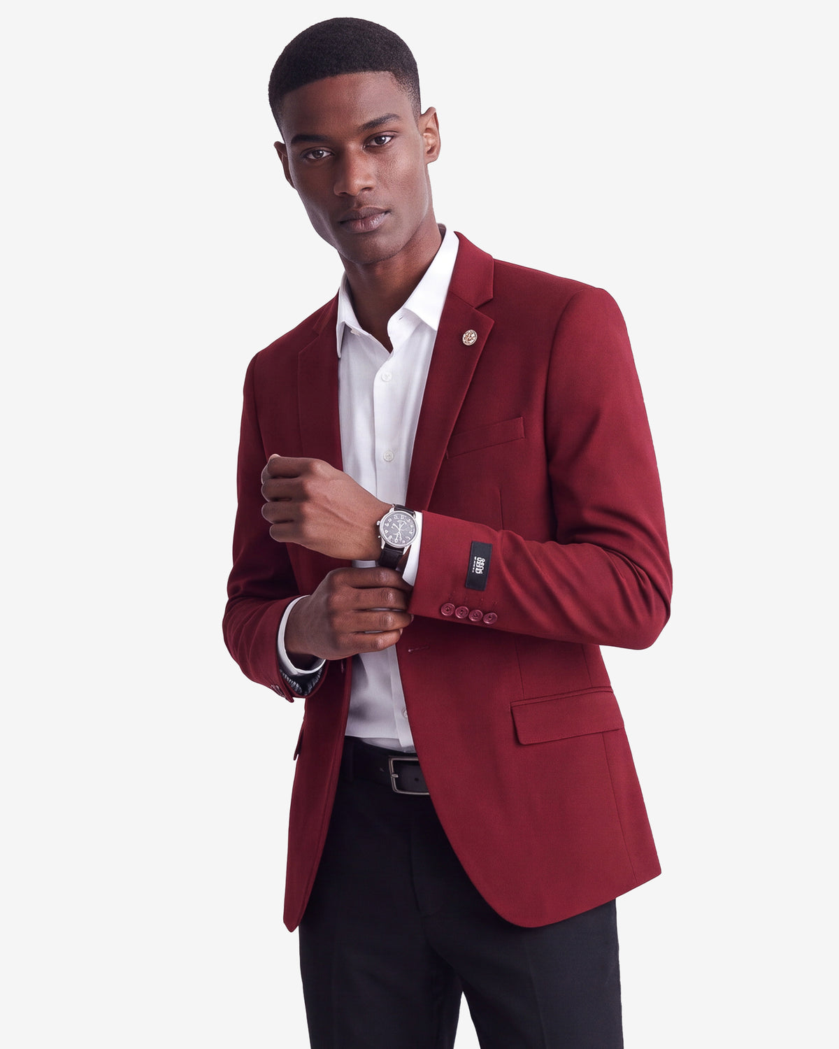 Sateen Blazer - Burgundy