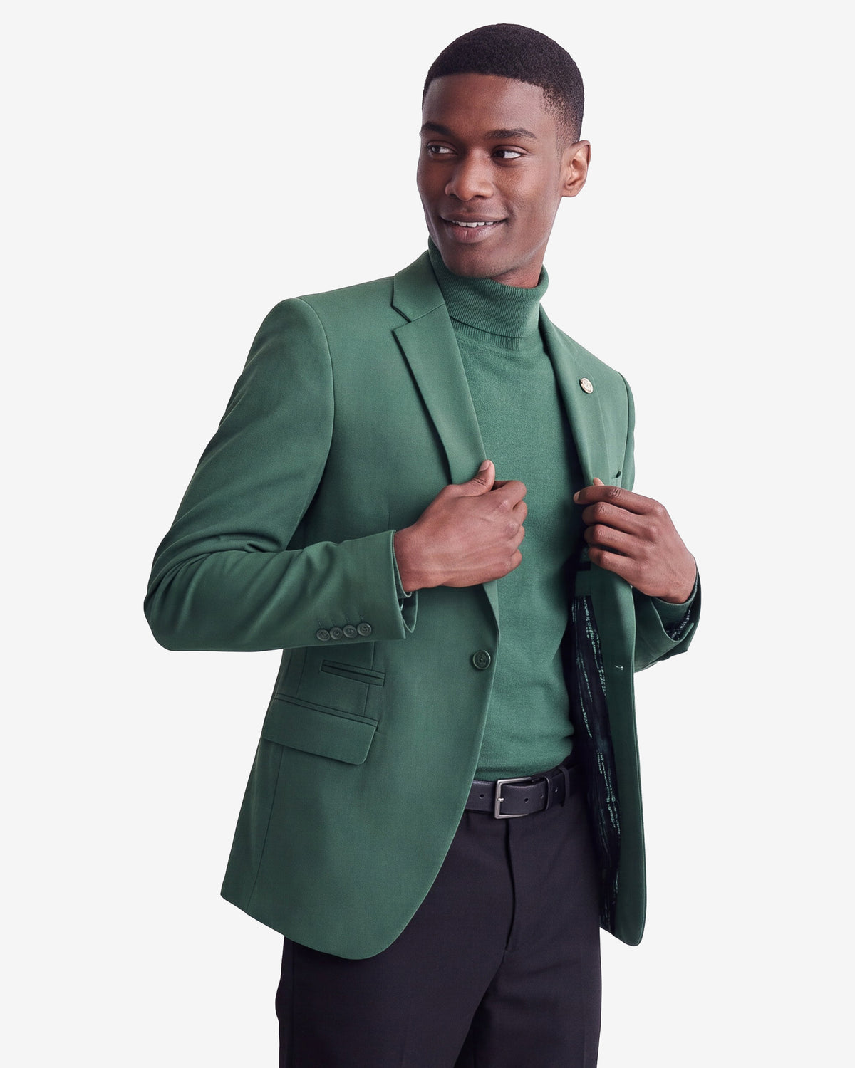Sateen Blazer - Hunter Green