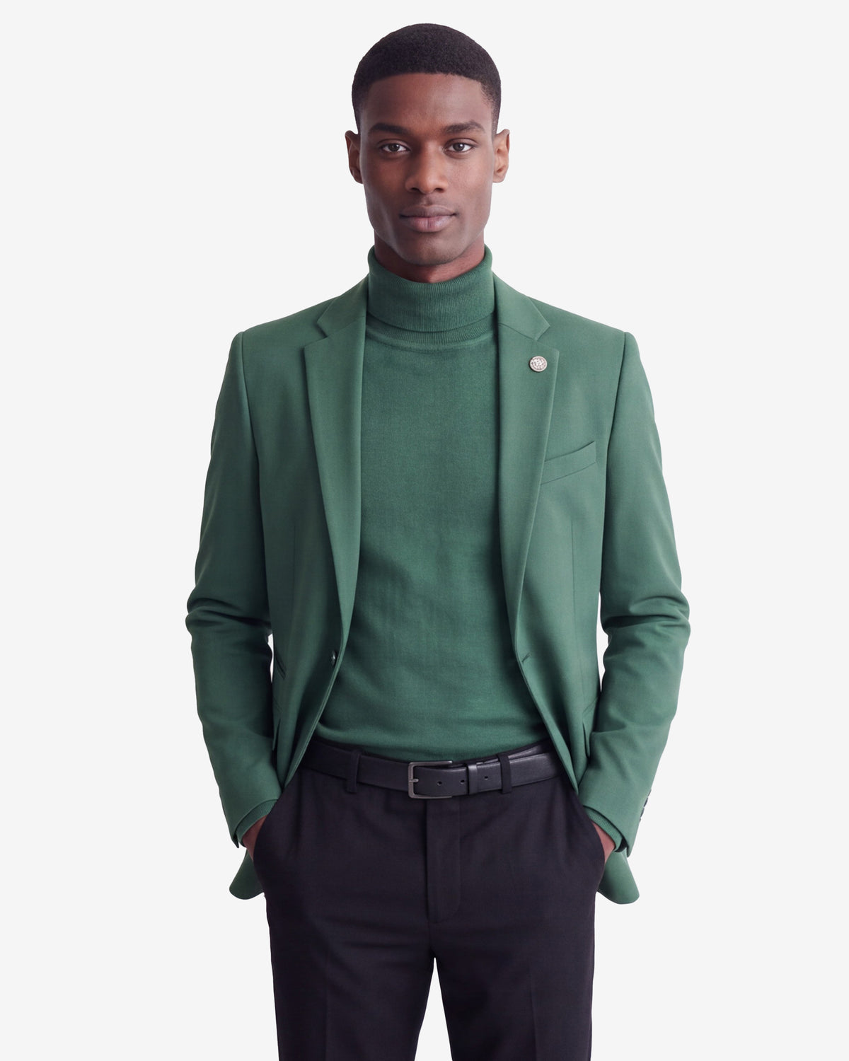 Sateen Blazer - Hunter Green