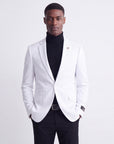 Sateen Blazer - White