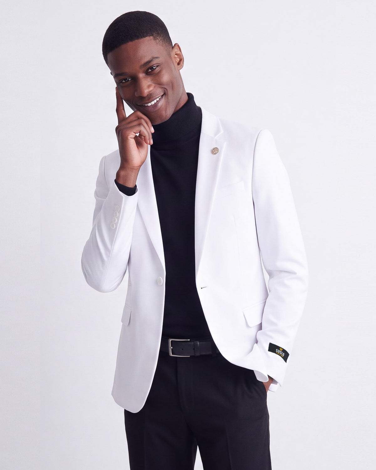 Sateen Blazer - White