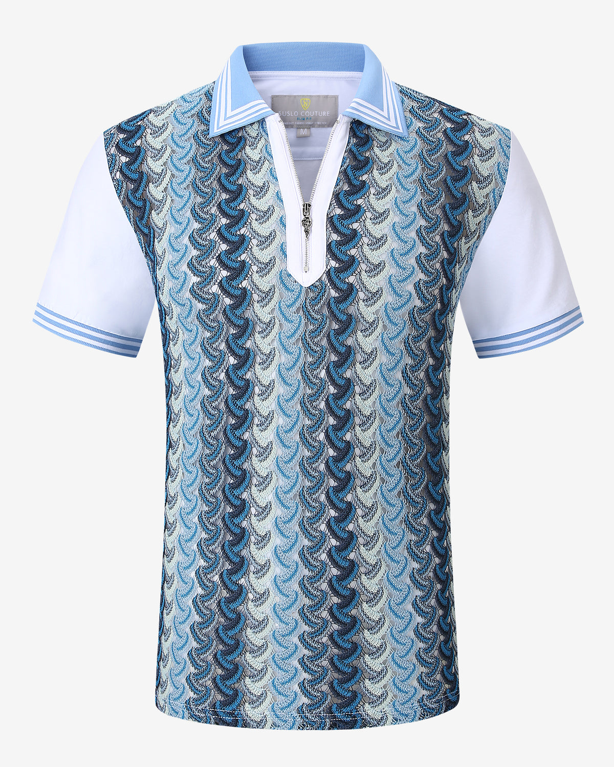 Luxury Q-Zip Polo -  White
