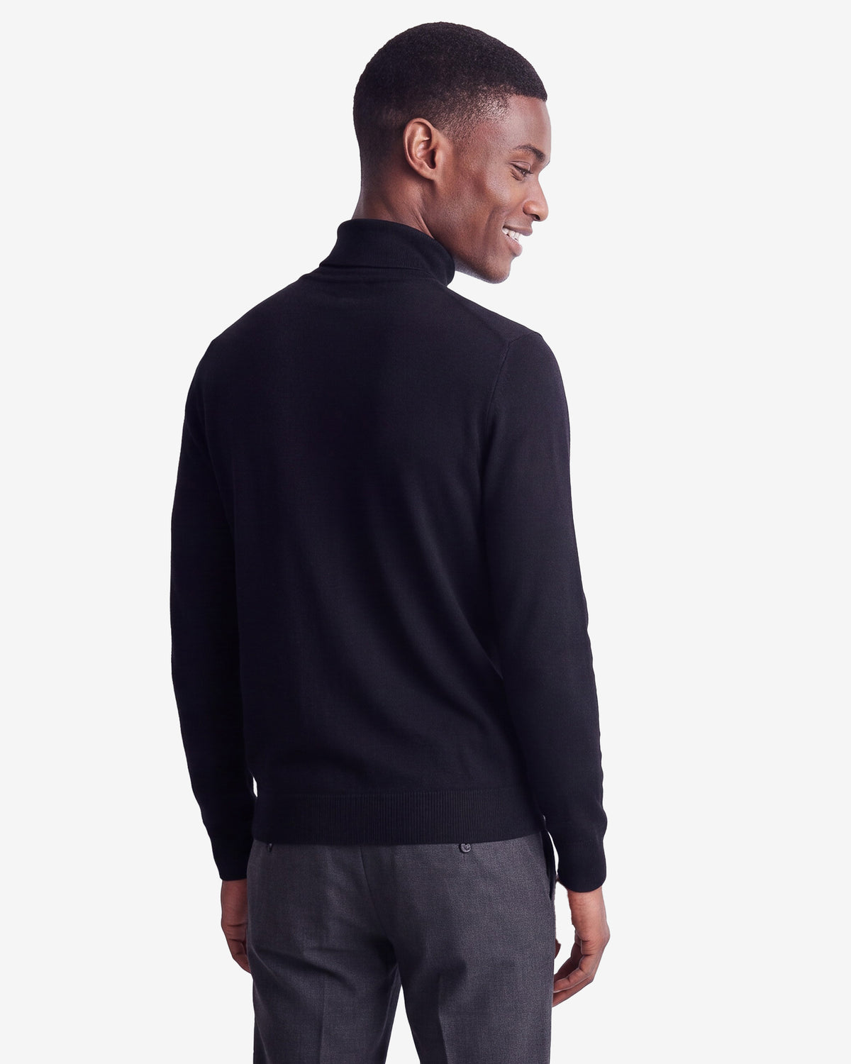Solid Turtleneck - Black