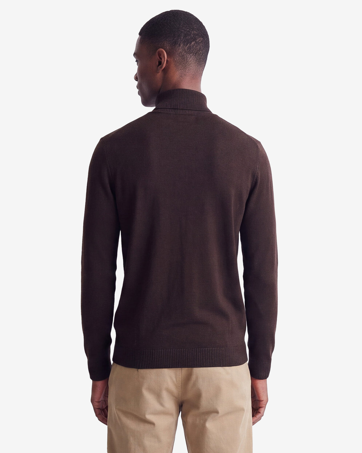 Solid Turtleneck - Brown