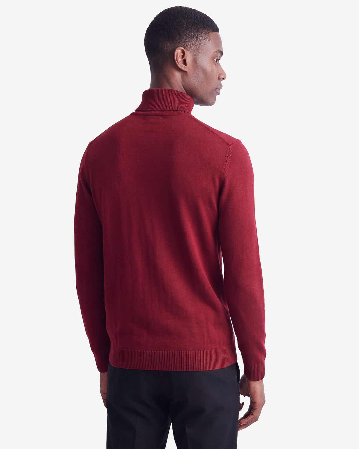 Solid Turtleneck - Burgundy