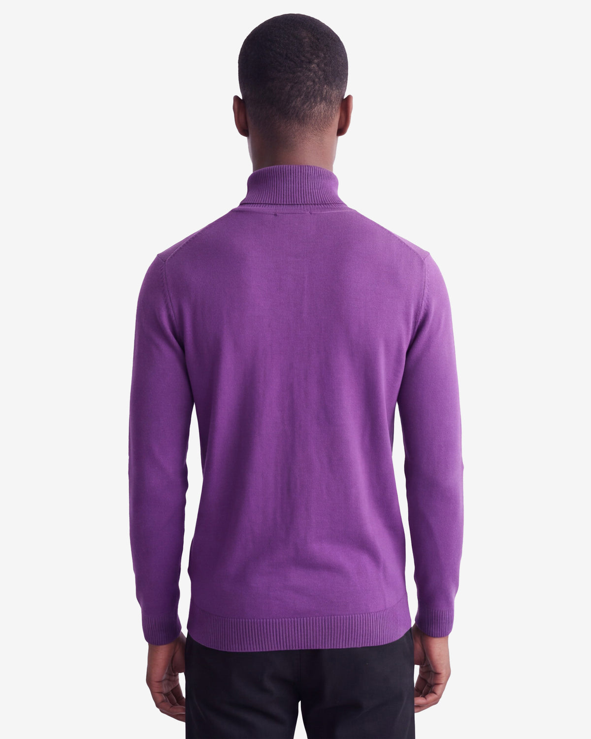 Solid Turtleneck - Eggplant