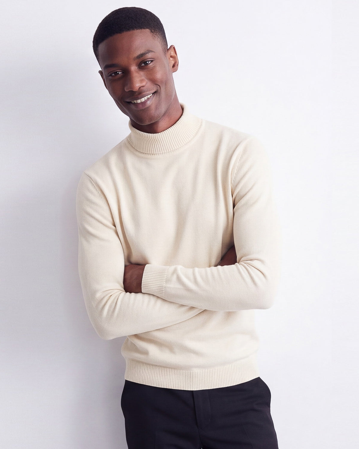 Solid Turtleneck - Ivory