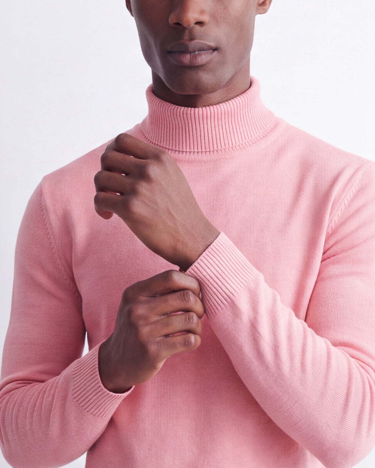 Solid Turtleneck - Light Pink
