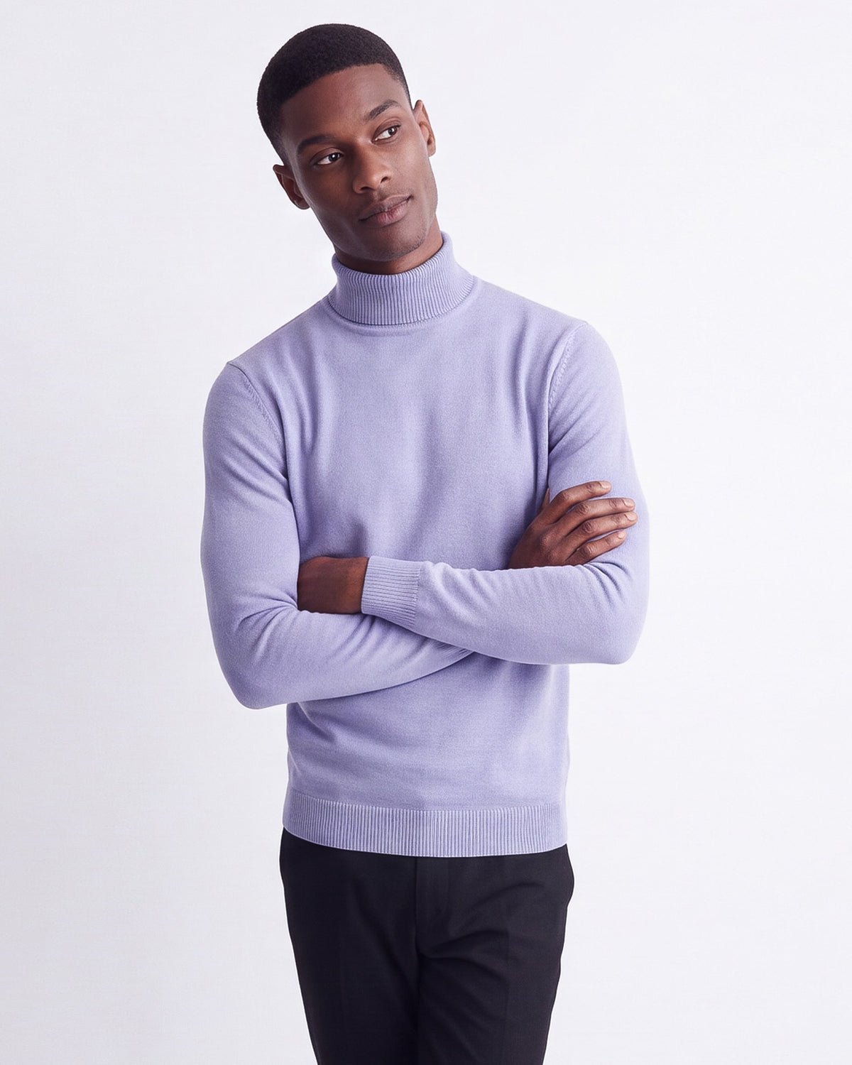 Solid Turtleneck - Lilac