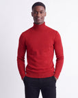 Solid Turtleneck - Red
