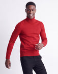 Solid Turtleneck - Red