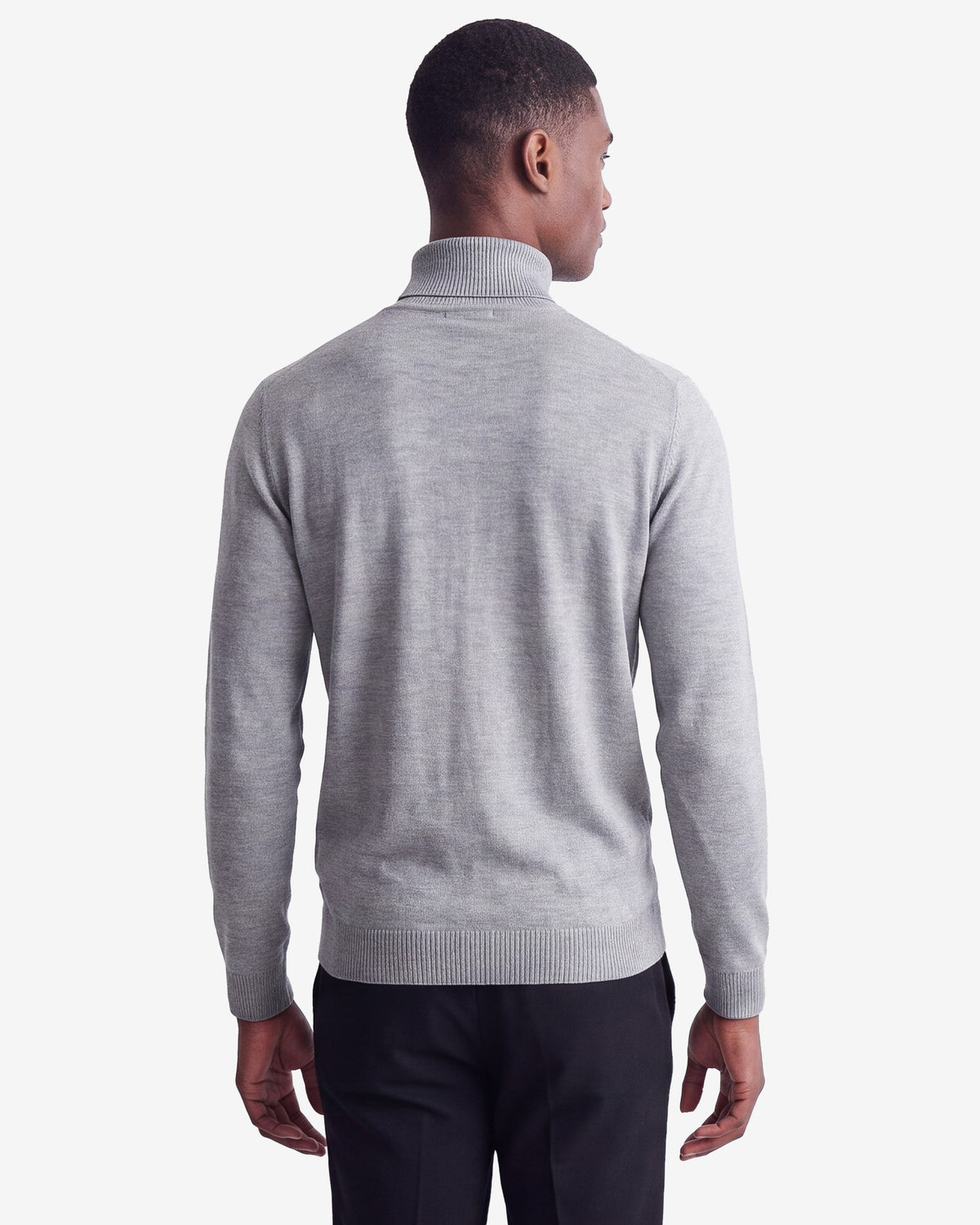 Solid Turtleneck - Silver