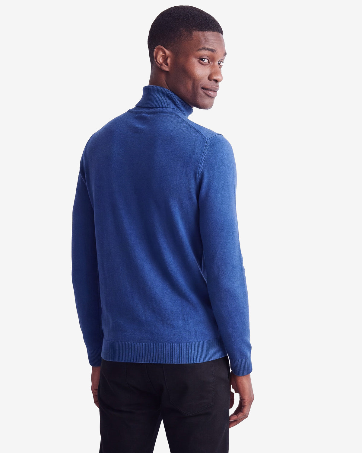 Solid Turtleneck - Stone Blue