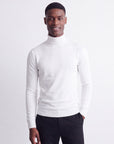 Solid Turtleneck - White