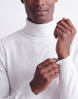 Solid Turtleneck - White