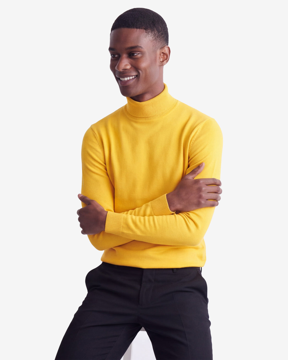 Solid Turtleneck - Yellow