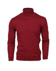 Solid Turtleneck - Burgundy