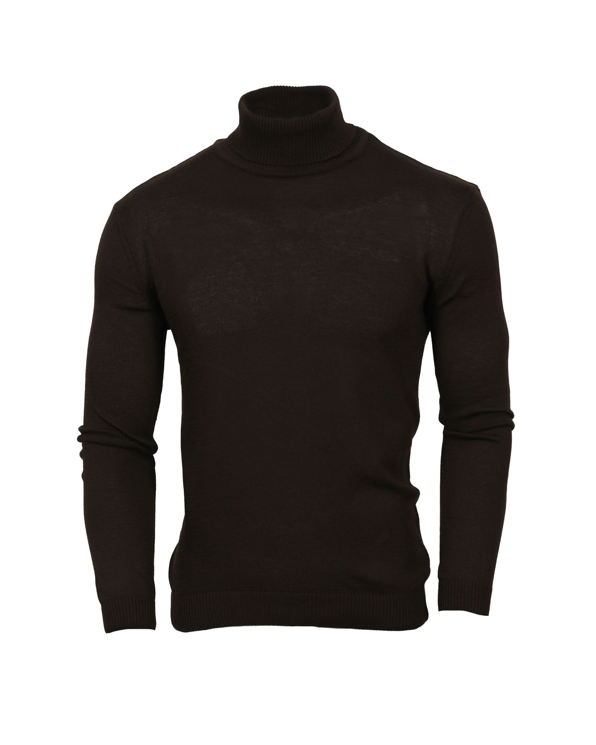 Solid Turtleneck - Brown