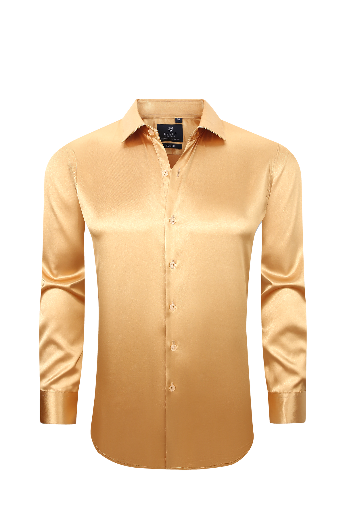 Satin Banded Collar Solid - Gold