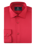 Stretch Must Have Solid Dress Shirt - Red